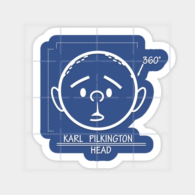 Karl Pilkington Blueprints Sticker by Eproth